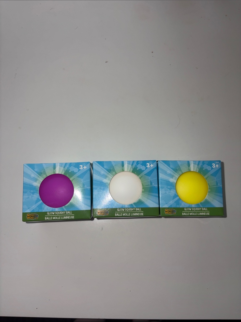 Trendy Brand New Glow Squishy Balls - Purple, White, Yellow🔥